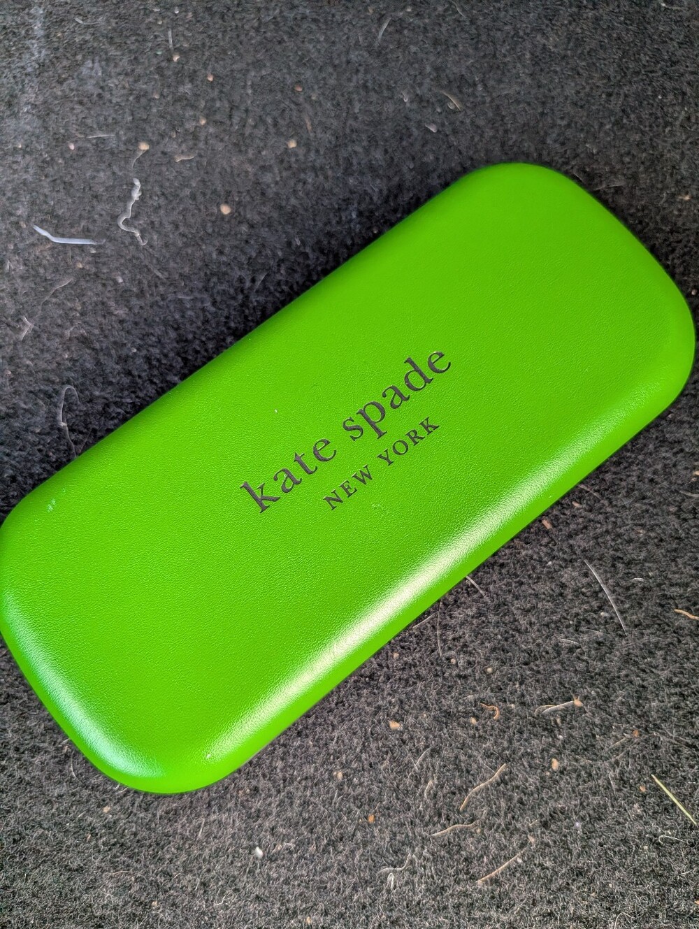 kate spade bright green hard eyeglass case